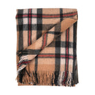 Highland Wool Blend Tartan Blanket / Throw Extra Warm EXPLODED THOMSON CAMEL - Heritage Of Scotland -