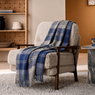 Highland Wool Blend Tartan Blanket Throw – Extra Warm Scottish Wool Blend – BANNOCKBANE SILVER BRIGHT - Heritage Of Scotland -
