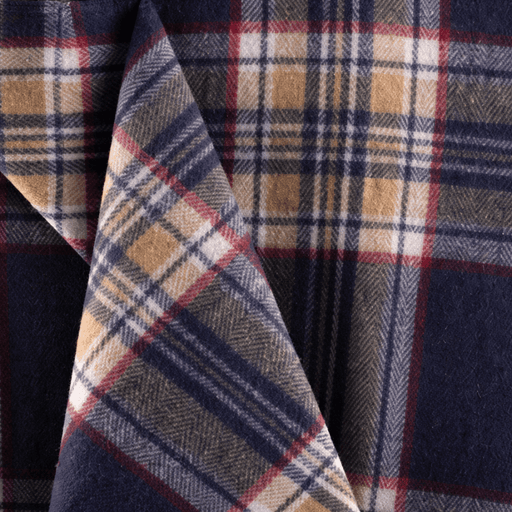 Highland Wool Blend Tartan Blanket / Throw Extra Warm STEWART NAVY - Heritage Of Scotland -