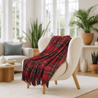 Highland Wool Blend Tartan Blanket Throw Extra Warm - STEWART ROYAL - Heritage Of Scotland -