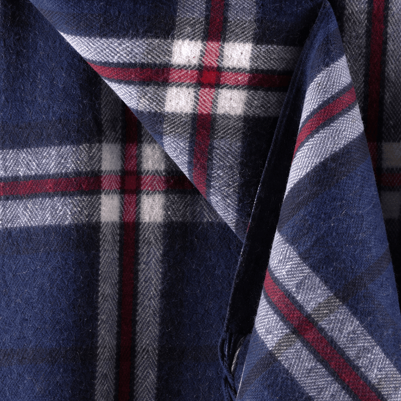Highland Wool Blend Tartan Blanket / Throw Extra Warm THOMSON NAVY - Heritage Of Scotland -
