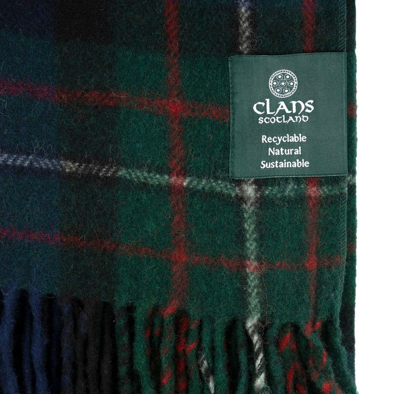 Highland Wool Blend Tartan Blanket Throw - Fergusson - Heritage Of Scotland - 