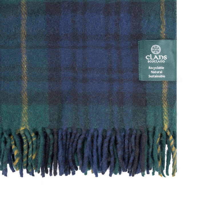 Highland Wool Blend Tartan Blanket Throw Gordon - Heritage Of Scotland - GORDON