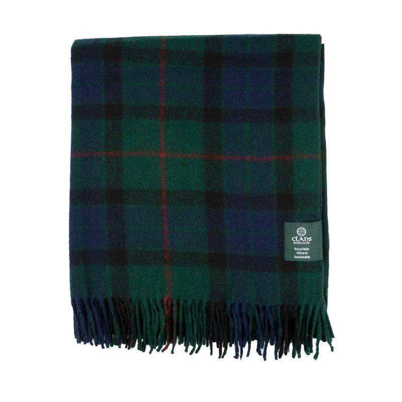Highland Wool Blend Tartan Blanket Throw - Gunn - Heritage Of Scotland - 