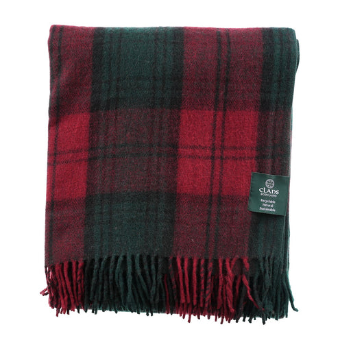 Highland Wool Blend Tartan Blanket Throw - Heritage Of Scotland - LINDSAY