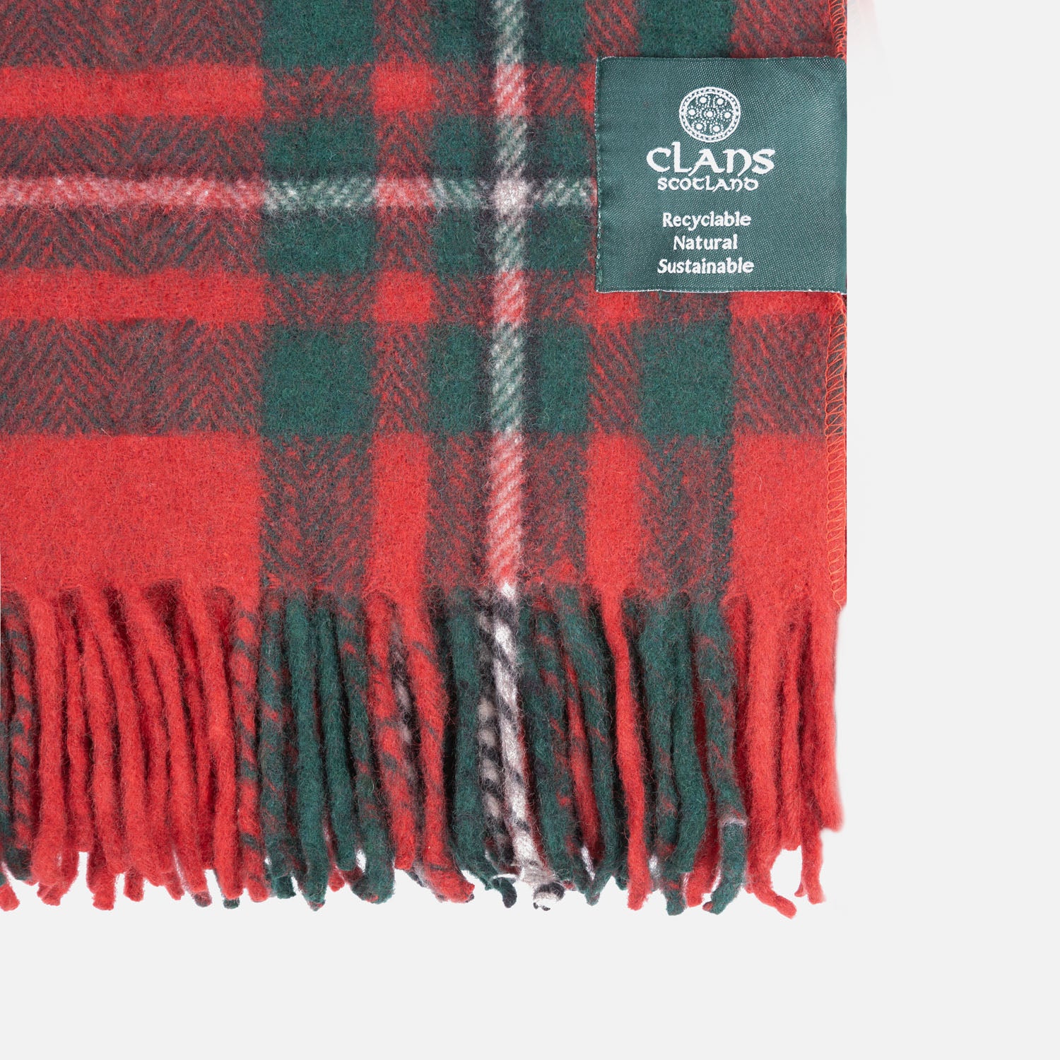 Highland Wool Blend Tartan Blanket Throw Macgregor - Heritage Of Scotland - MACGREGOR