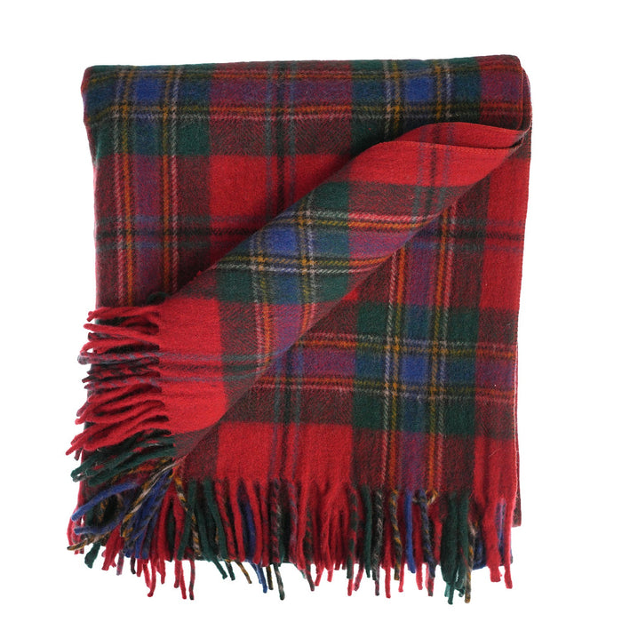 Highland Wool Blend Tartan Blanket Throw Maclean - Heritage Of Scotland - MACLEAN