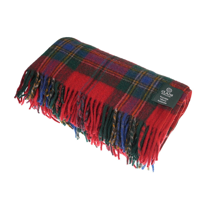 Highland Wool Blend Tartan Blanket Throw Maclean - Heritage Of Scotland - MACLEAN
