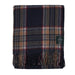 Highland Wool Blend Tartan Blanket Throw - Heritage Of Scotland - STEWART NAVY