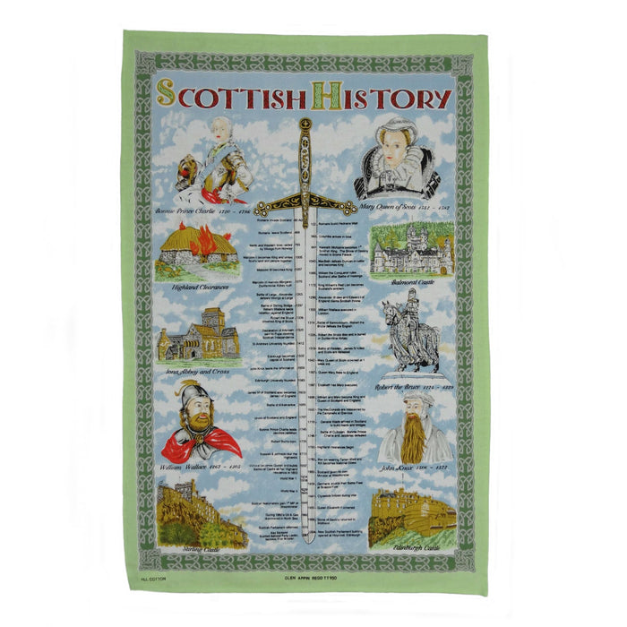 History Of Scotland Kitchen Tea Towel - Heritage Of Scotland - NA