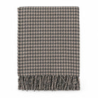 Houndstooth Blanket Natural Mid – Soft Cosy Throw - Heritage Of Scotland -