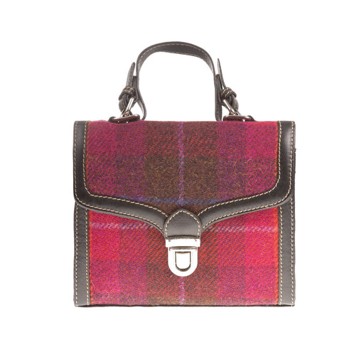 Ht Ladies Handbag Cerise Check / Black - Heritage Of Scotland - CERISE CHECK / BLACK