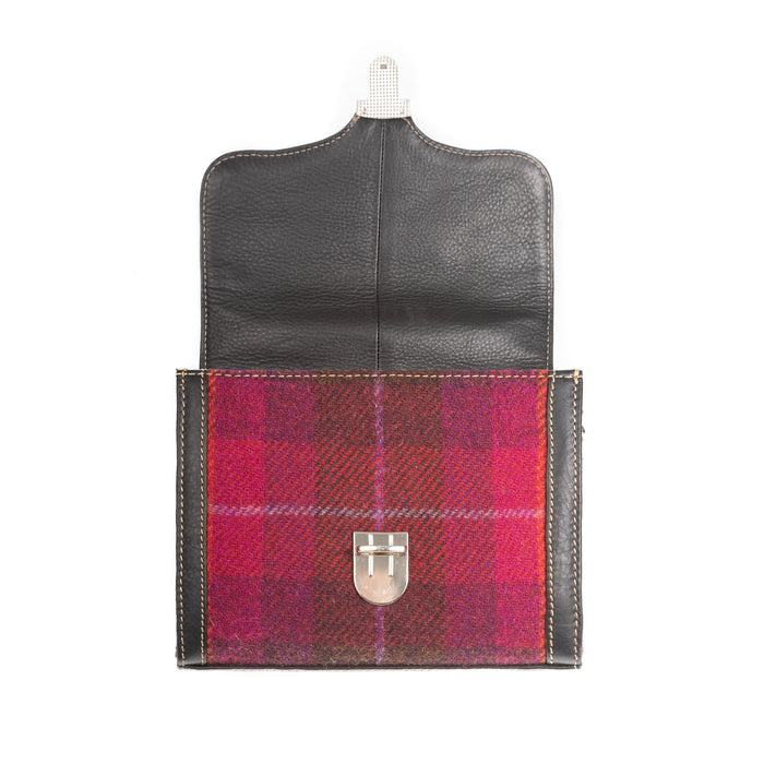 Ht Ladies Handbag Cerise Check / Black - Heritage Of Scotland - CERISE CHECK / BLACK