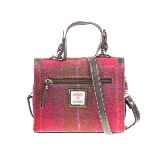 Ht Ladies Handbag Cerise Check / Black - Heritage Of Scotland - CERISE CHECK / BLACK