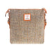 Ht Leather Crossbody Bag Brown Herringbone / Tan - Heritage Of Scotland - BROWN HERRINGBONE / TAN
