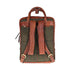Ht Leather Large Backpack Dark Green Check / Tan - Heritage Of Scotland - DARK GREEN CHECK / TAN