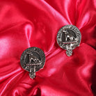 Hunter Clan Badge, Kilt Pin, Lapel Pin, Cufflinks, Keyring/Key Fob & Gift Set — Fine Pewter by Art Pewter — Made in Scotland (Shiny Finish) - Heritage Of Scotland - Cufflinks