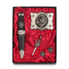 Innes Clan Badge, Kilt Pin, Lapel Pin, Cufflinks, Keyring/Key Fob & Gift Set — Fine Pewter by Art Pewter — Made in Scotland (Shiny Finish) - Heritage Of Scotland - Gift Set
