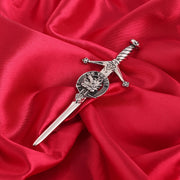 Innes Clan Badge, Kilt Pin, Lapel Pin, Cufflinks, Keyring/Key Fob & Gift Set — Fine Pewter by Art Pewter — Made in Scotland (Shiny Finish) - Heritage Of Scotland - Kilt Pin