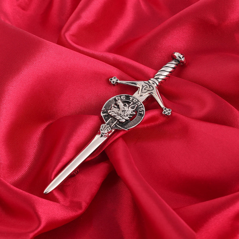 Innes Clan Badge, Kilt Pin, Lapel Pin, Cufflinks, Keyring/Key Fob & Gift Set — Fine Pewter by Art Pewter — Made in Scotland (Shiny Finish) - Heritage Of Scotland - Kilt Pin