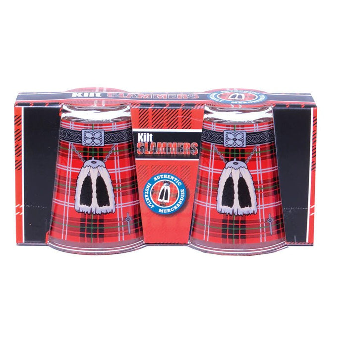 Instakilt Shot Glasses Twin Pack – Scottish Novelty Kilt Shot Glasses - Heritage Of Scotland - Instakilt