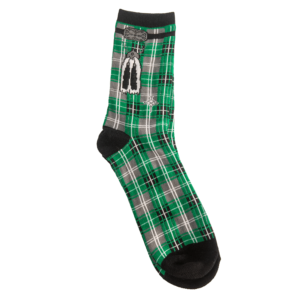 Instakilt Socks – Scottish Novelty Socks in Red, Blue, or Green (Cotton Blend) - Heritage Of Scotland - Green