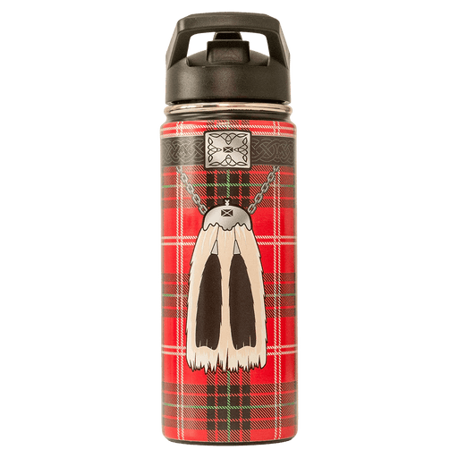 Instakilt Water Bottle – 600ml Stainless Steel Bottle with Novelty Kilt Design - Heritage Of Scotland - Instakilt