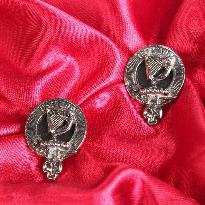 Ireland Clan Badge, Kilt Pin, Lapel Pin, Cufflinks, Keyring/Key Fob & Gift Set — Fine Pewter by Art Pewter — Made in Scotland (Shiny Finish) - Heritage Of Scotland - Cufflinks