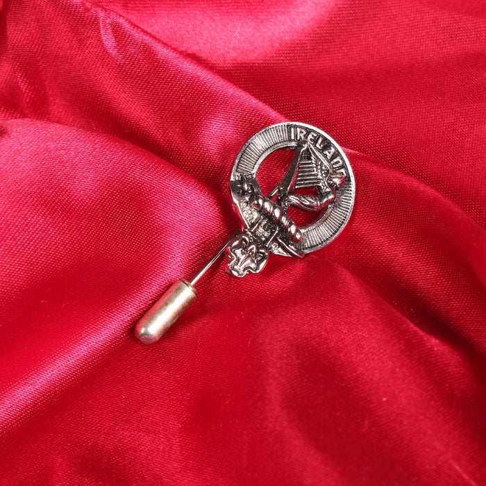 Ireland Clan Badge, Kilt Pin, Lapel Pin, Cufflinks, Keyring/Key Fob & Gift Set — Fine Pewter by Art Pewter — Made in Scotland (Shiny Finish) - Heritage Of Scotland - Lapel Pin