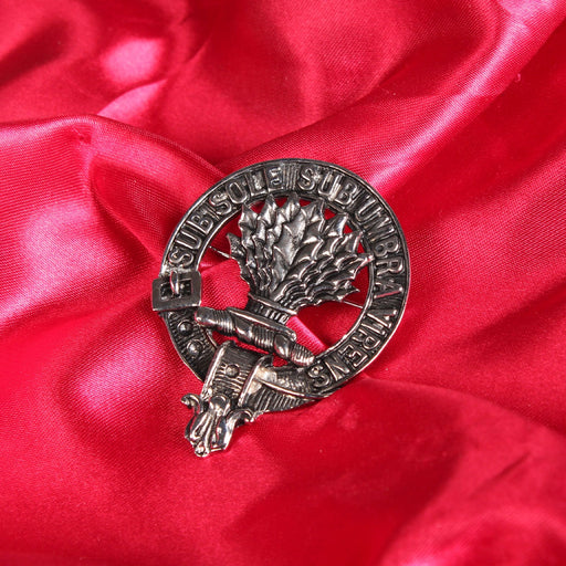 Irvine Clan Badge, Kilt Pin, Lapel Pin, Cufflinks, Keyring/Key Fob & Gift Set — Fine Pewter by Art Pewter — Made in Scotland (Shiny Finish) - Heritage Of Scotland - Badge