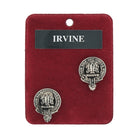 Irvine Clan Badge, Kilt Pin, Lapel Pin, Cufflinks, Keyring/Key Fob & Gift Set — Fine Pewter by Art Pewter — Made in Scotland (Shiny Finish) - Heritage Of Scotland - Cufflinks