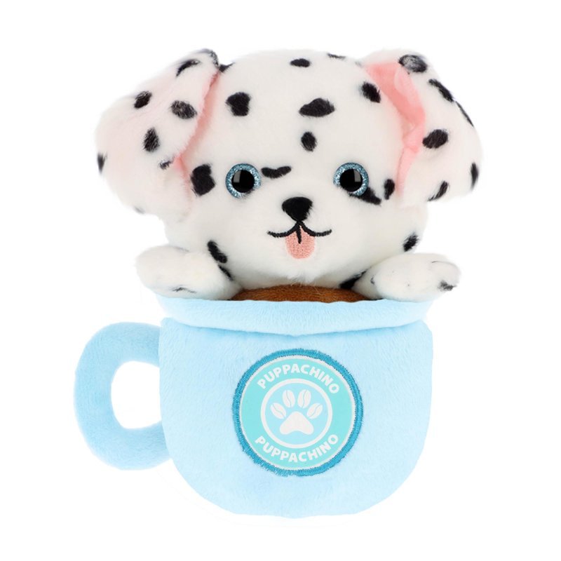 Keel Toys Café Cute Puppachino Soft Toys – Puppy Plush - Dalmatian Blue - Heritage Of Scotland -