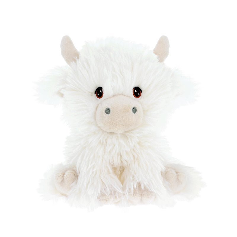 Keel Toys Keeleco Cream Shaggy Cow Plush Toy 18cm - Heritage Of Scotland -
