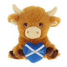 Keel Toys Keeleco Highland Cow with Scotland Heart 18cm - Heritage Of Scotland -