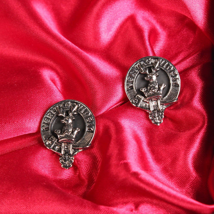 Keith Clan Badge, Kilt Pin, Lapel Pin, Cufflinks, Keyring/Key Fob & Gift Set — Fine Pewter by Art Pewter — Made in Scotland (Shiny Finish) - Heritage Of Scotland - Cufflinks