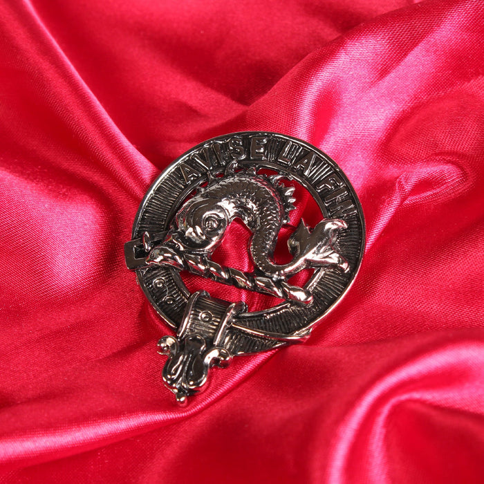 Kennedy Clan Badge, Kilt Pin, Lapel Pin, Cufflinks, Keyring/Key Fob & Gift Set — Fine Pewter by Art Pewter — Made in Scotland (Shiny Finish) - Heritage Of Scotland - Badge