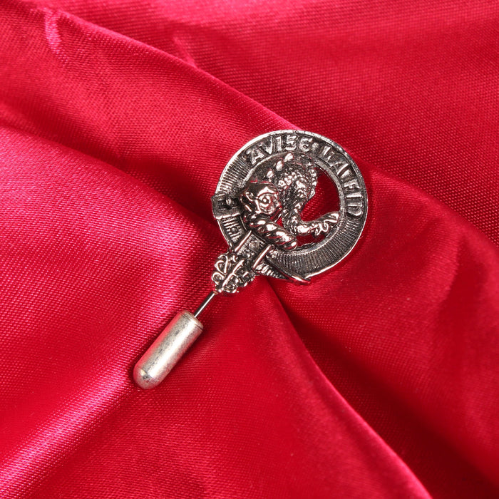 Kennedy Clan Badge, Kilt Pin, Lapel Pin, Cufflinks, Keyring/Key Fob & Gift Set — Fine Pewter by Art Pewter — Made in Scotland (Shiny Finish) - Heritage Of Scotland - Lapel Pin