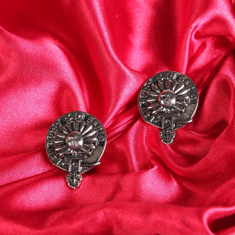 Kerr Clan Badge, Kilt Pin, Lapel Pin, Cufflinks, Keyring/Key Fob & Gift Set — Fine Pewter by Art Pewter — Made in Scotland (Shiny Finish) - Heritage Of Scotland - Cufflinks