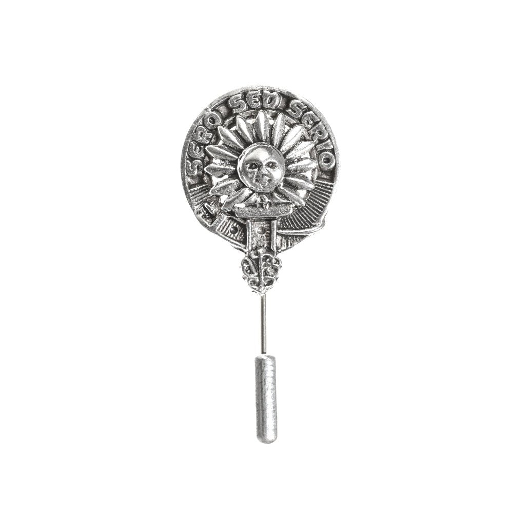 Kerr Clan Badge, Kilt Pin, Lapel Pin, Cufflinks, Keyring/Key Fob & Gift Set — Fine Pewter by Art Pewter — Made in Scotland (Shiny Finish) - Heritage Of Scotland - Lapel Pin