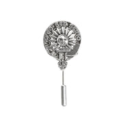 Kerr Clan Badge, Kilt Pin, Lapel Pin, Cufflinks, Keyring/Key Fob & Gift Set — Fine Pewter by Art Pewter — Made in Scotland (Shiny Finish) - Heritage Of Scotland - Lapel Pin