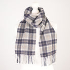 Kids 100% Cashmere Tartan Mini Scarf - BANNOCKBANE SILVER - Heritage Of Scotland -