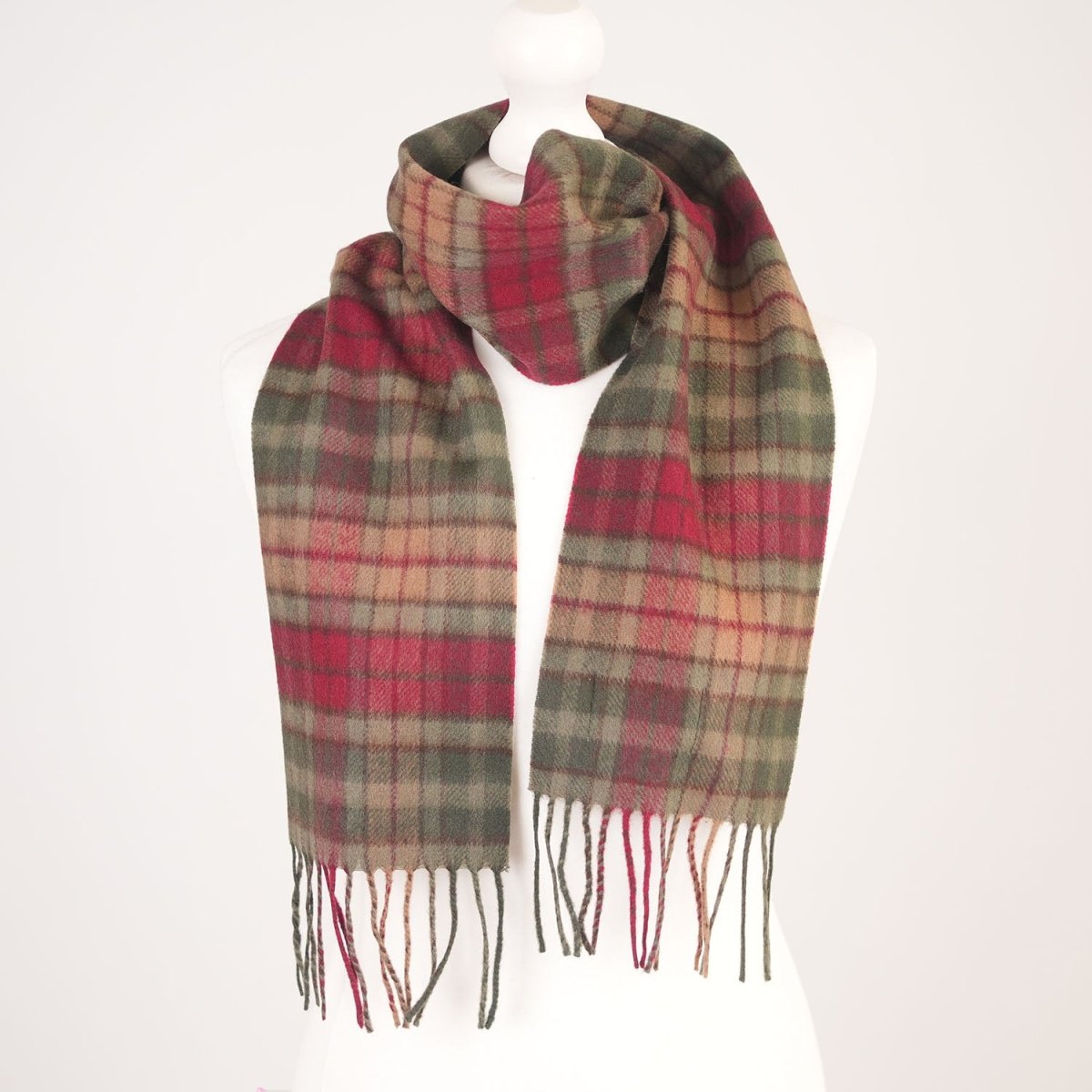 Kids 100% Cashmere Tartan Mini Scarf - BUCHANAN AUTUMN - Heritage Of Scotland -