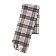 Kids 100% Lambswool Tartan Mini Scarf - Soft Children’s Wool Scarf - BANNOCKBANE SILVER - Heritage Of Scotland -