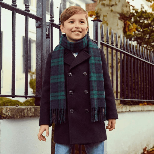 Kids 100% Lambswool Tartan Mini Scarf – Soft Children’s Wool Scarf - BLACK WATCH - Heritage Of Scotland -