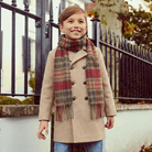 Kids 100% Lambswool Tartan Mini Scarf – Soft Children’s Wool Scarf - BUCHANAN AUTUMN - Heritage Of Scotland -