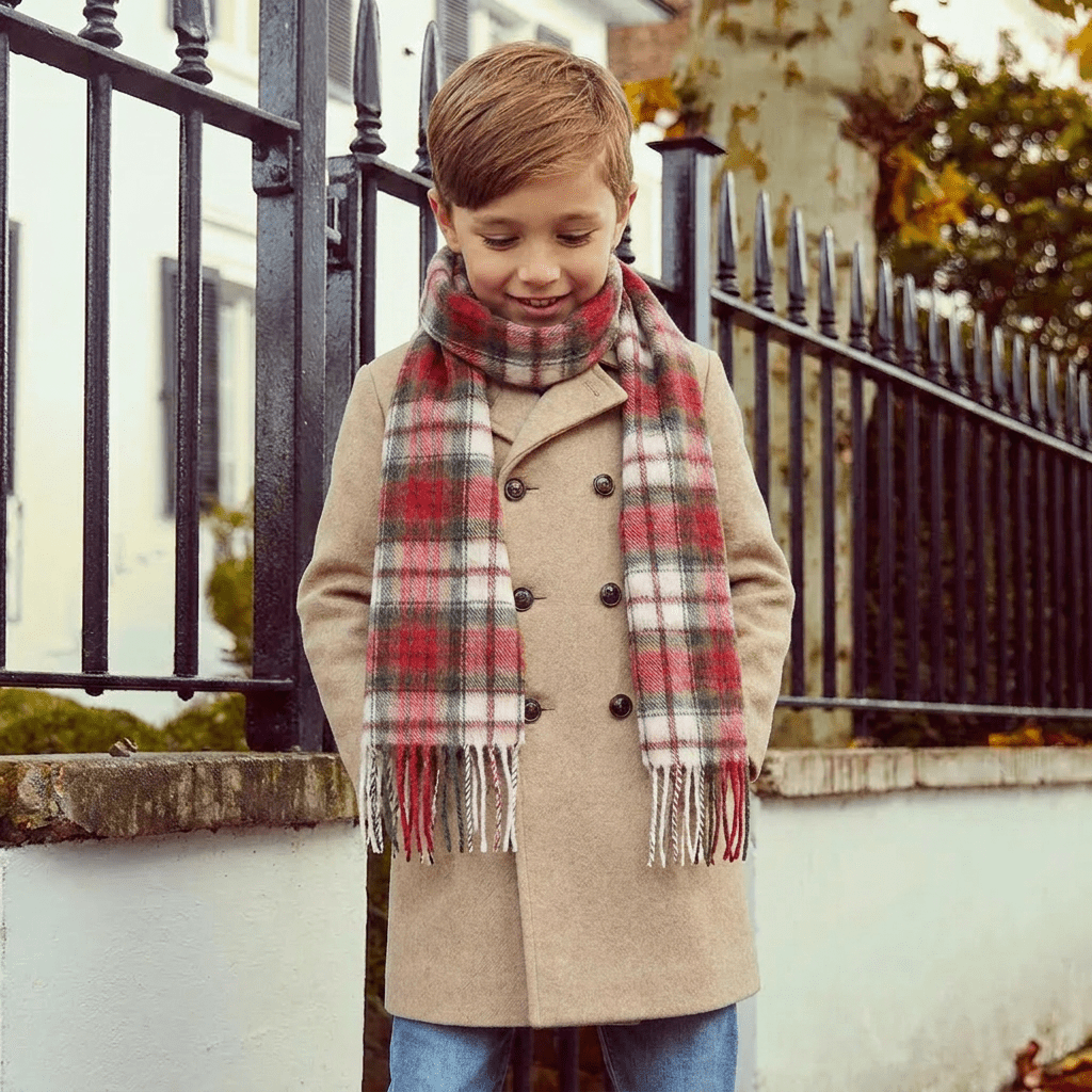 Kids 100% Lambswool Tartan Mini Scarf – Soft Children’s Wool Scarf - MACDUFF DRESS - Heritage Of Scotland -