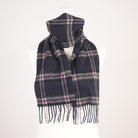 Kids 100% Lambswool Tartan Mini Scarf – Soft Children’s Wool Scarf - THOMSON NAVY - Heritage Of Scotland -