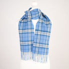 Kids 100% Lambswool Tartan Mini Scarf – Soft Children’s Wool Scarf - THOMSON PALE BLUE - Heritage Of Scotland -