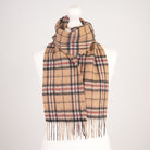 Kids 100% Lambswool Tartan Mini Scarf - THOMSON CAMEL - Heritage Of Scotland -