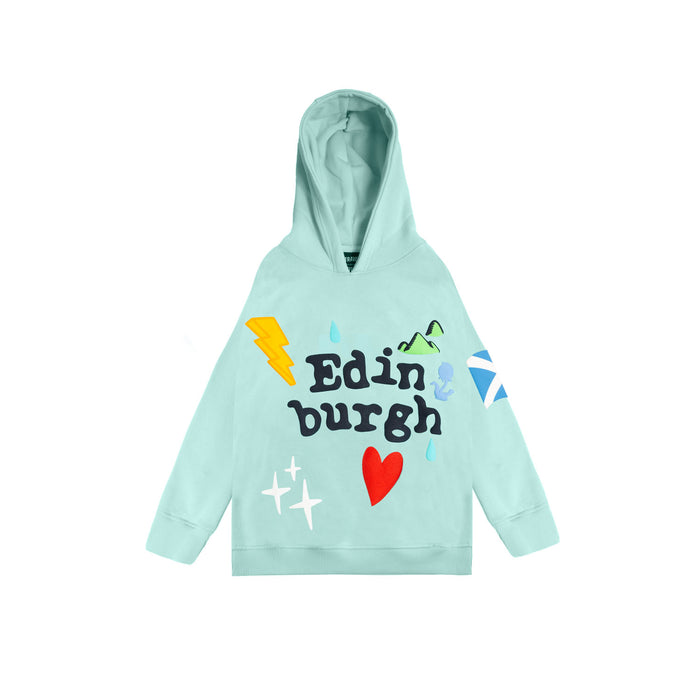 Kids Scotland 3D Puff Hoodie Aqua - Heritage Of Scotland - AQUA